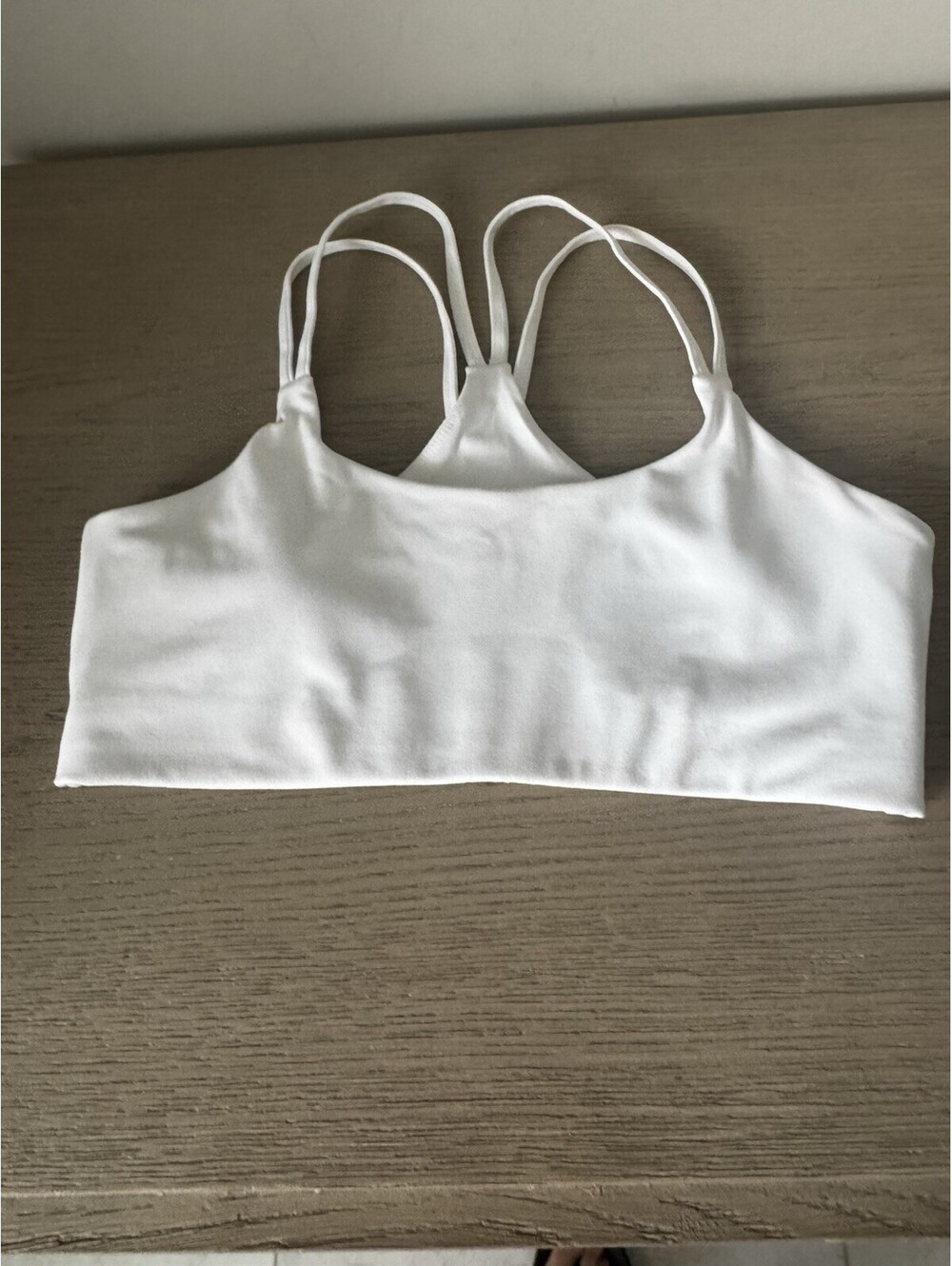 Women’s Fabletics Sport Bra PureLuxe Low Impact in White Strappy